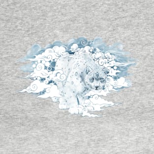 clouded snow leopard illustration T-Shirt